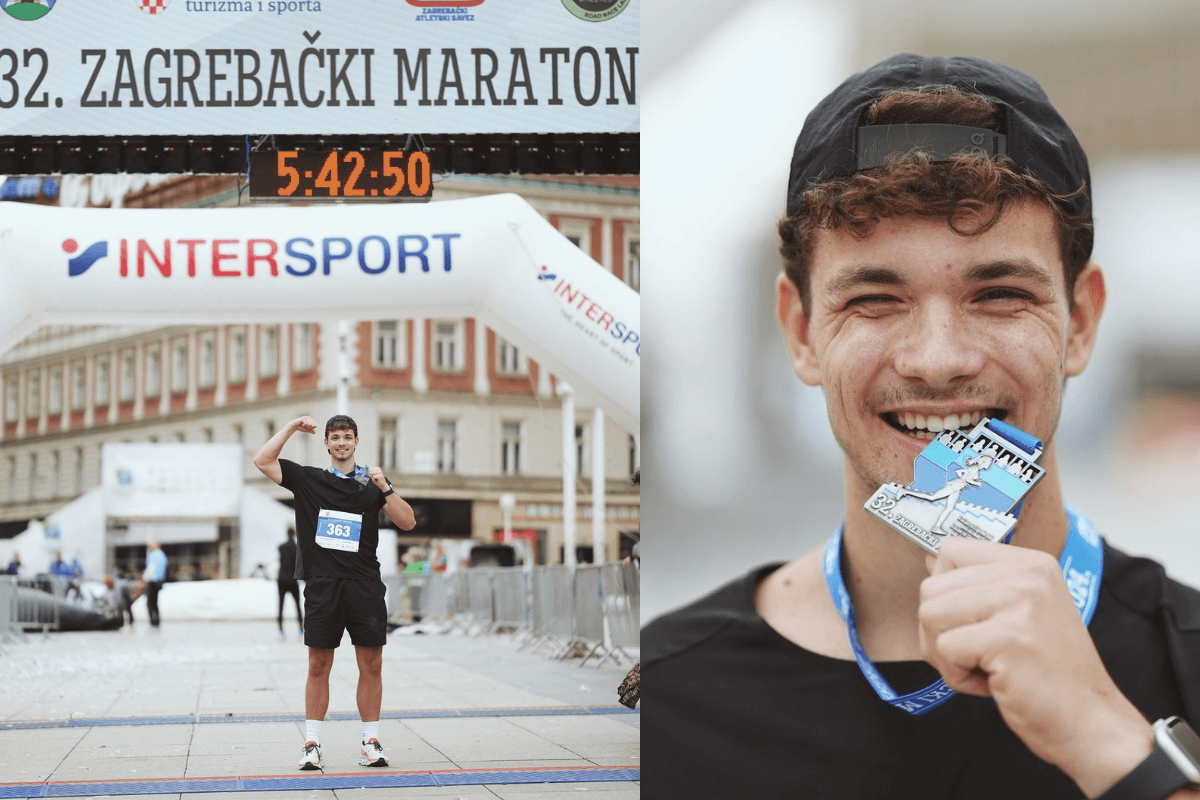 Mateo otrčao Zagrebački maraton: Bio je to 32. službeni maraton u glavnome gradu, a Mateu njegov prvi u životu!