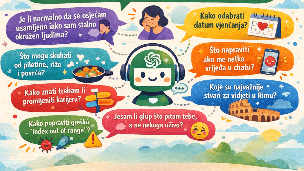 Koje pitanje ste postavili AI chatu jer vas je bilo sram pitati svoje prijatelje?